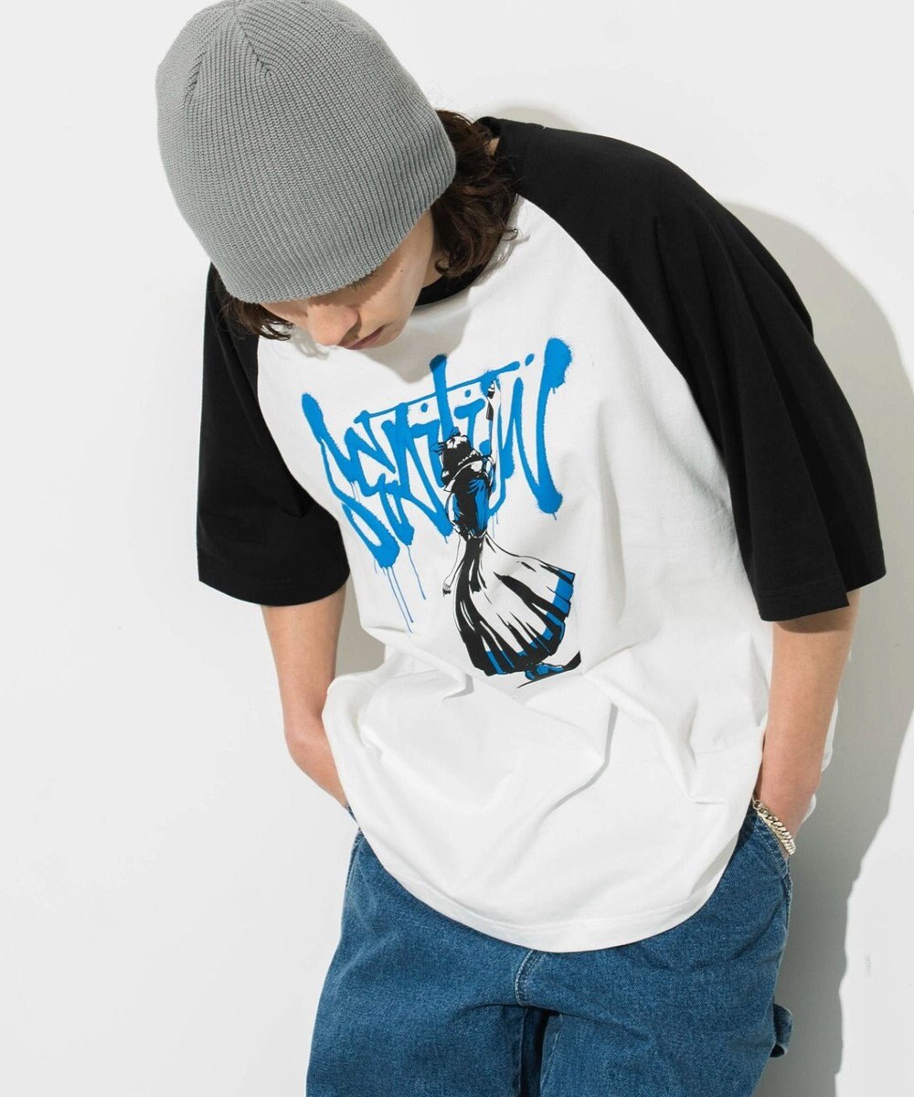 WEGO 【ユニセックス着用ITEM/】グラフィックラグランBIGT（S） 