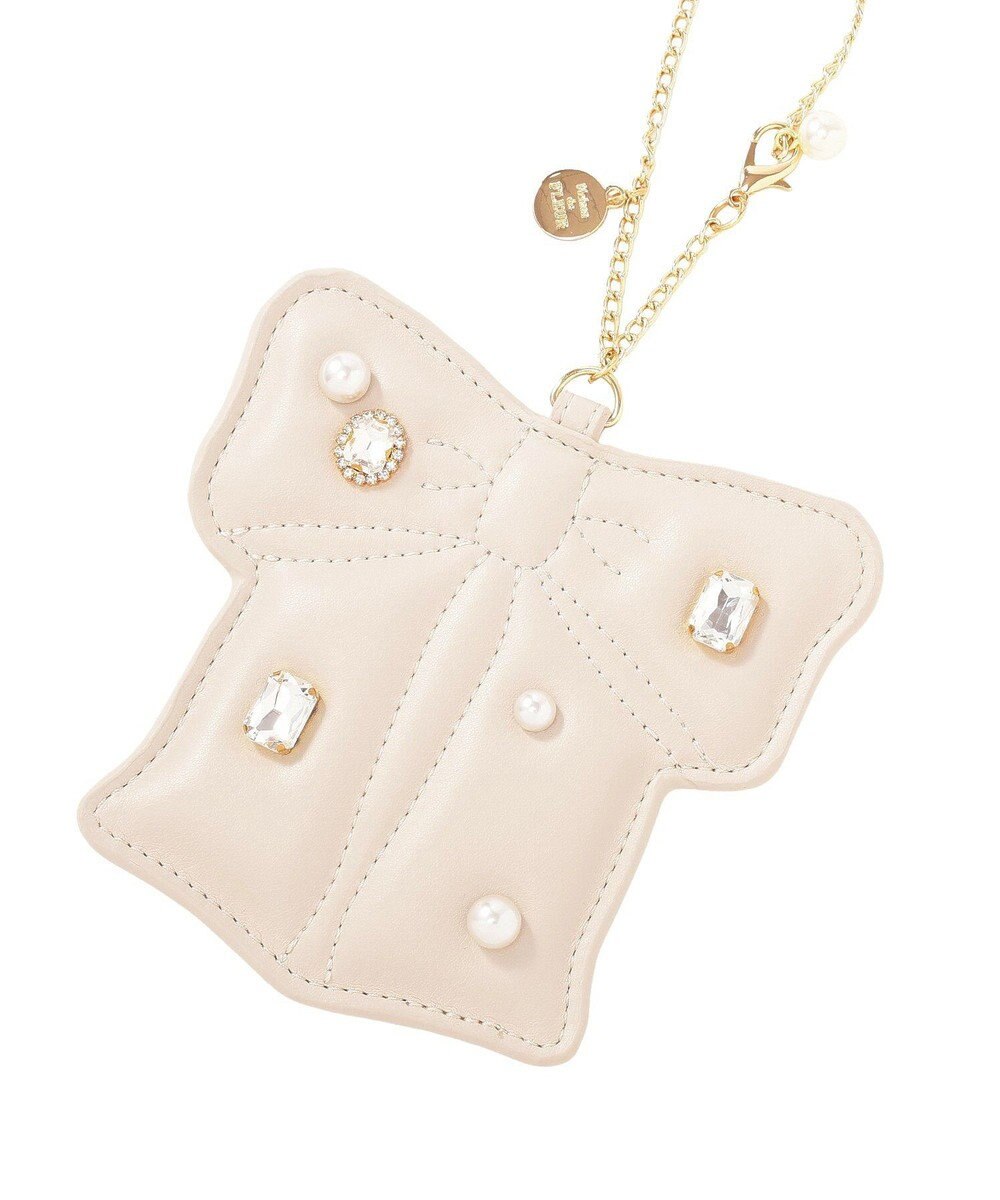 Maison de FLEUR リボンビジューパスケース 