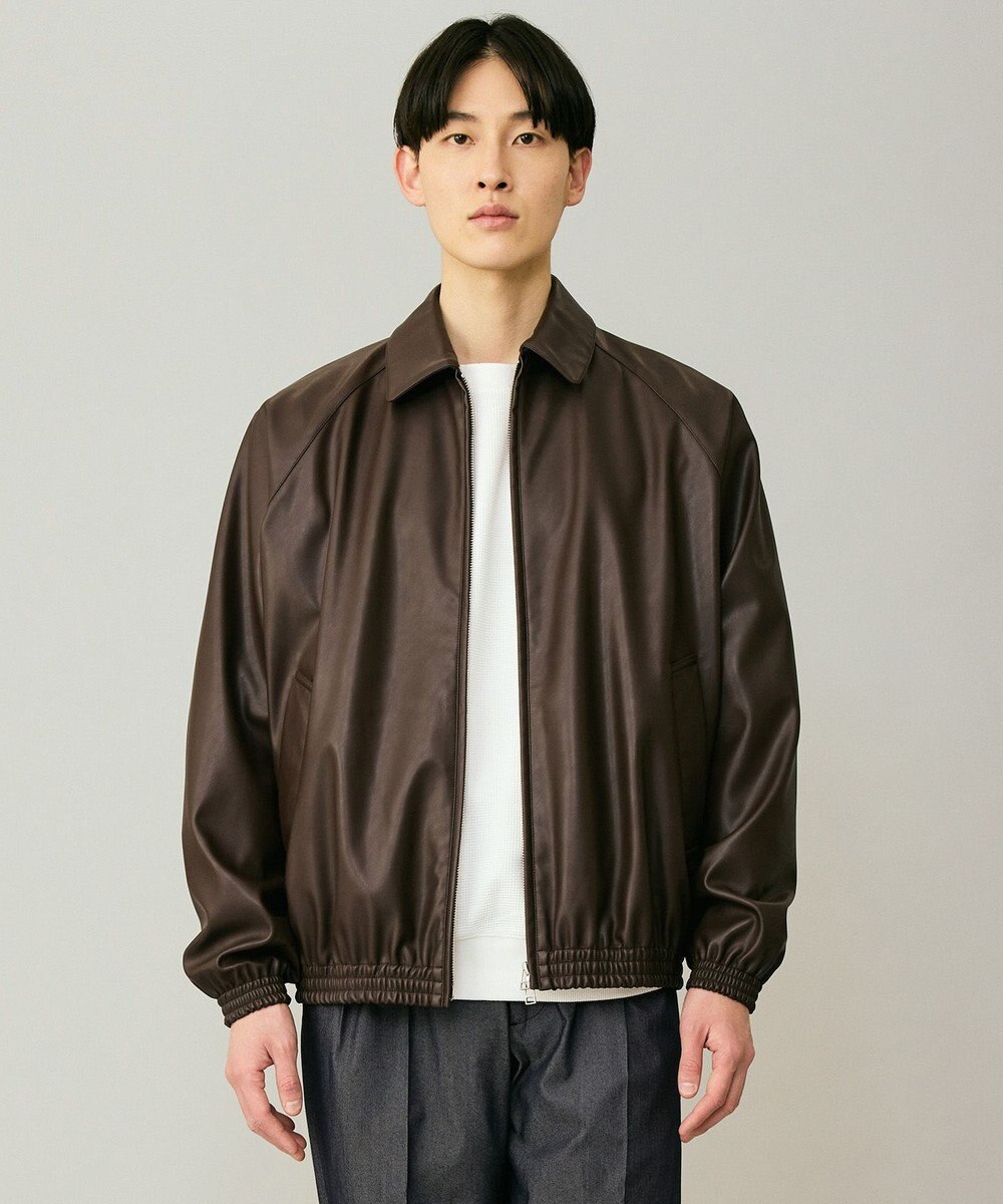 UNFILO MENS アラエルレザーライク ブルゾン 