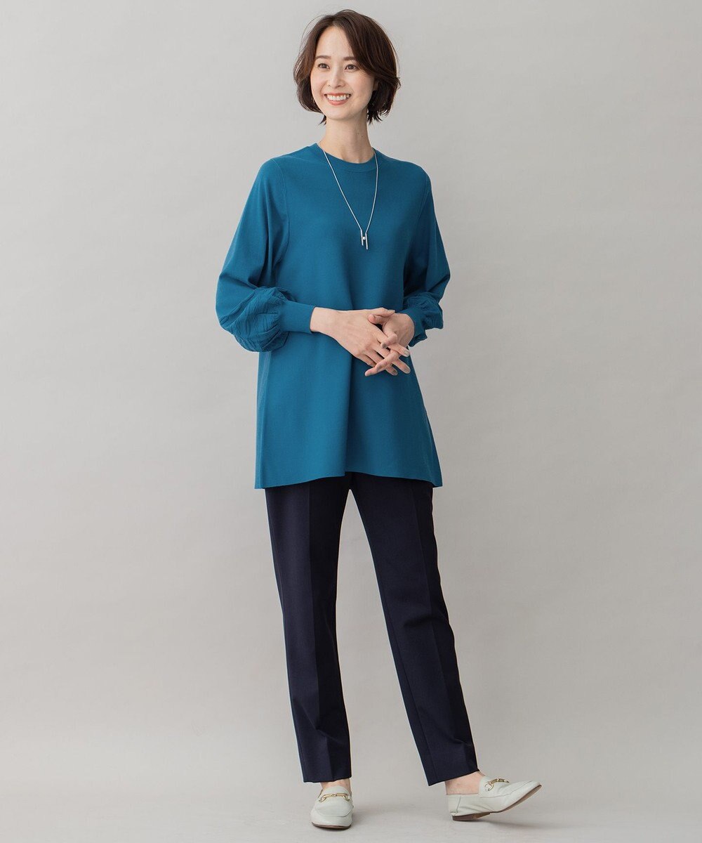 自由区 【裏起毛/撥水加工】TRギャバ テーパードパンツ 