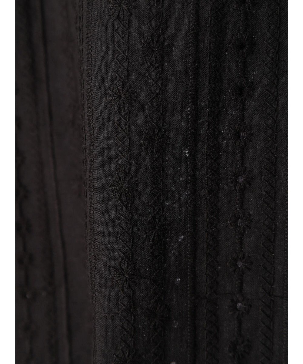 earth music&ecology 刺繍パフスリーブブラウス 