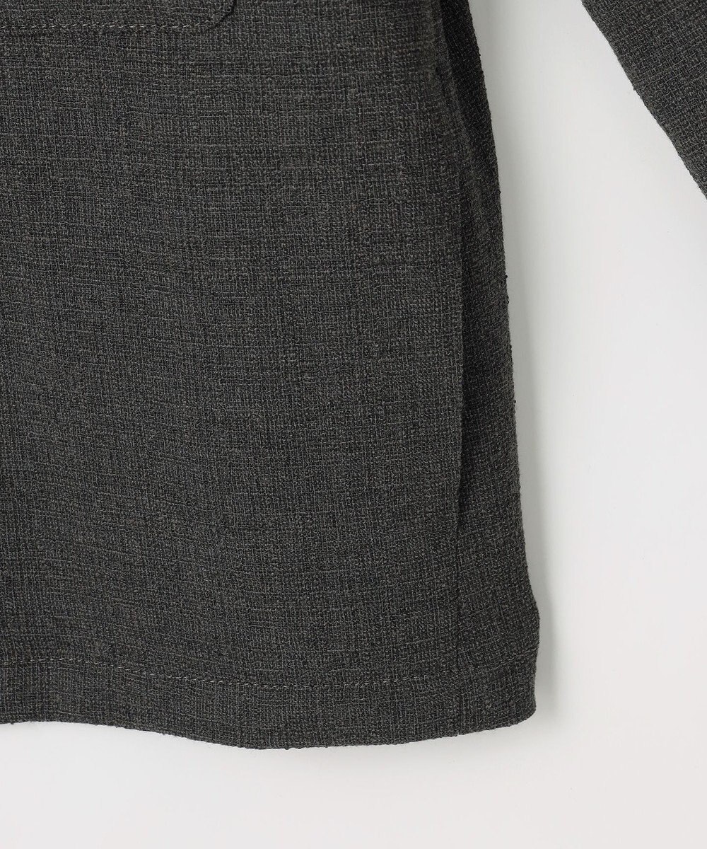 自由区 L 【17号サイズまで展開】ライトブッチャーノーカラー ブルゾン 