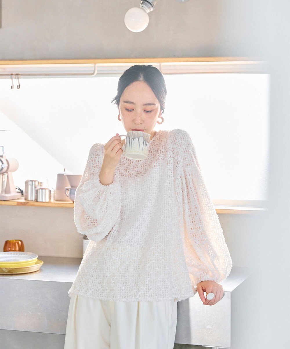 #Newans 【洗える】フィラッフィギャザースリーブブラウス 