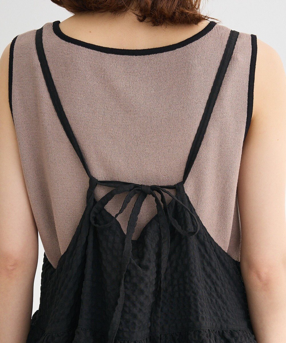 Green Parks ・Petit Fleur フリルティアードキャミワンピ 