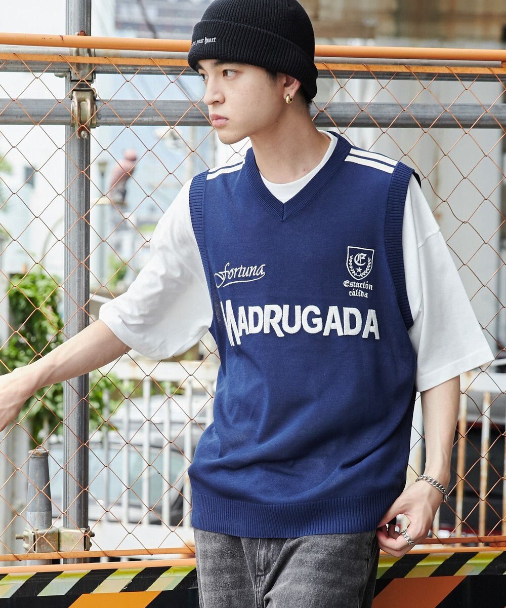 WEGO 【ユニセックス着用ITEM/2点セット】アンサンブルゲームロゴニットベスト 