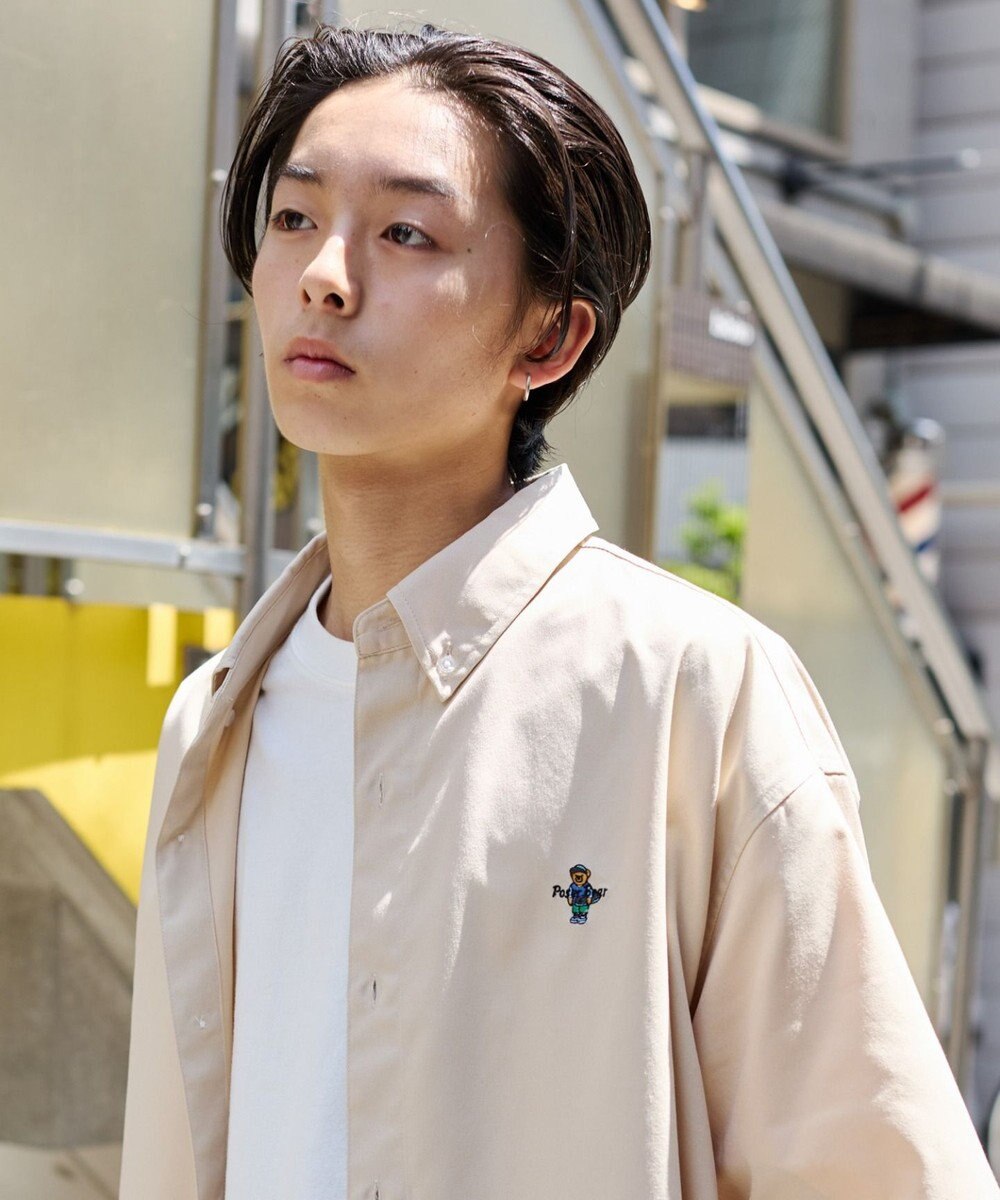 WEGO 【ユニセックス着用ITEM/MLサイズ展開】オックスフォードワンポイントシャツ（SS） 