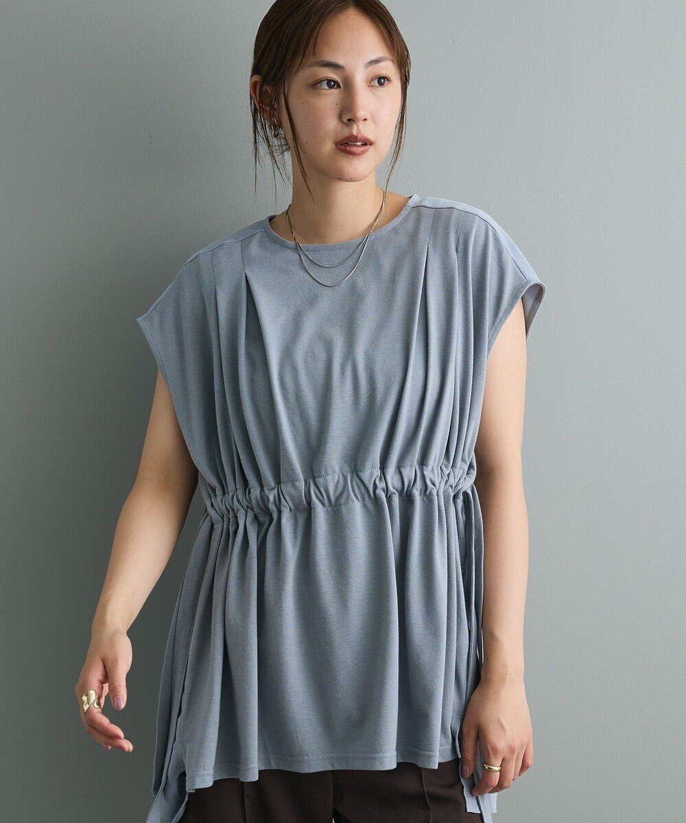 CRAFT STANDARD BOUTIQUE 布帛ウエストギャザー切替チュニック 