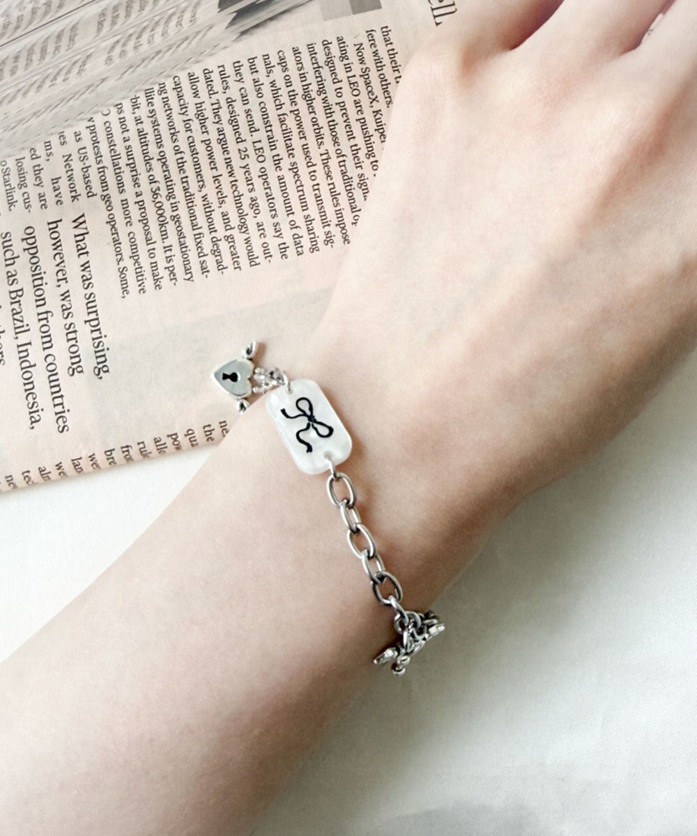 WEGO Lリボンプレートジャラブレス 