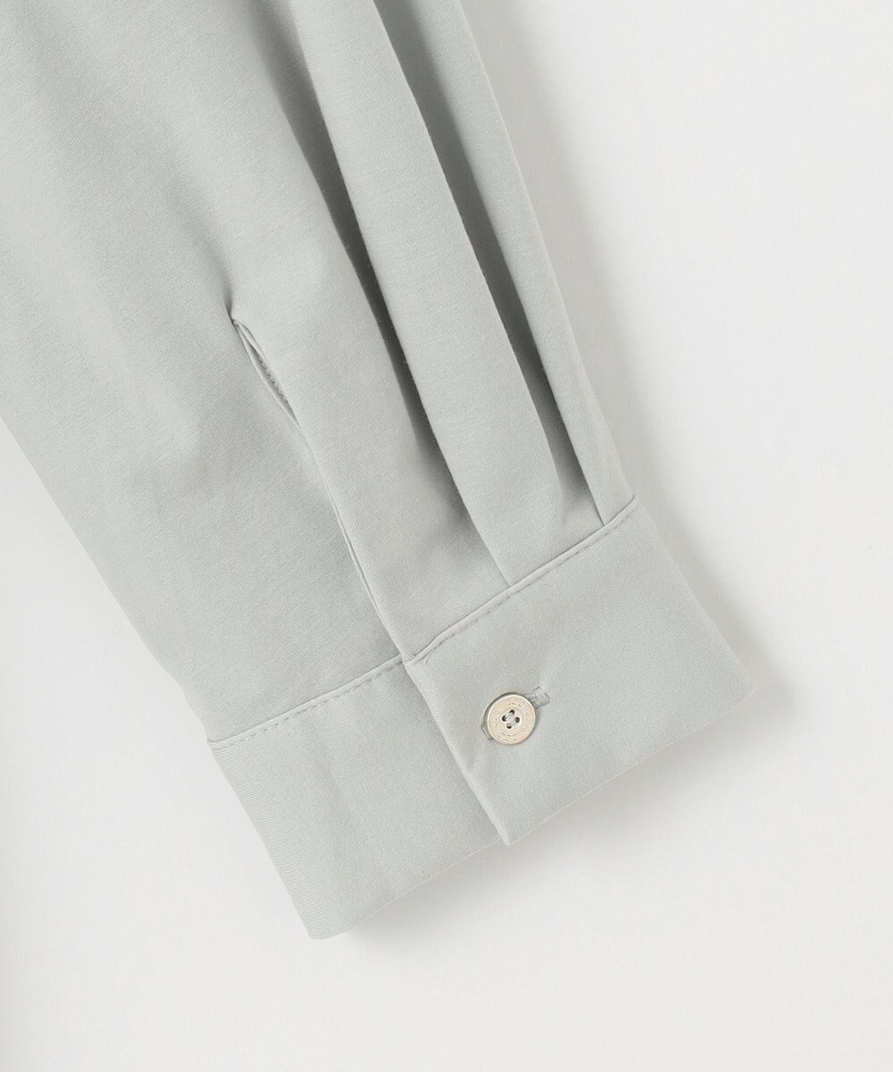 J.PRESS LADIES L シャツジャージー バンドカラー カットソー 