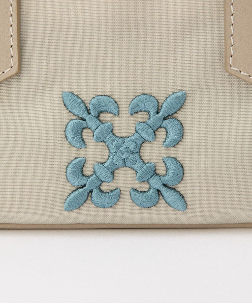 russet 《モノグラム刺繍》コーデュラナイロン2WAYミニショルダーバッグ（CE-1778） 