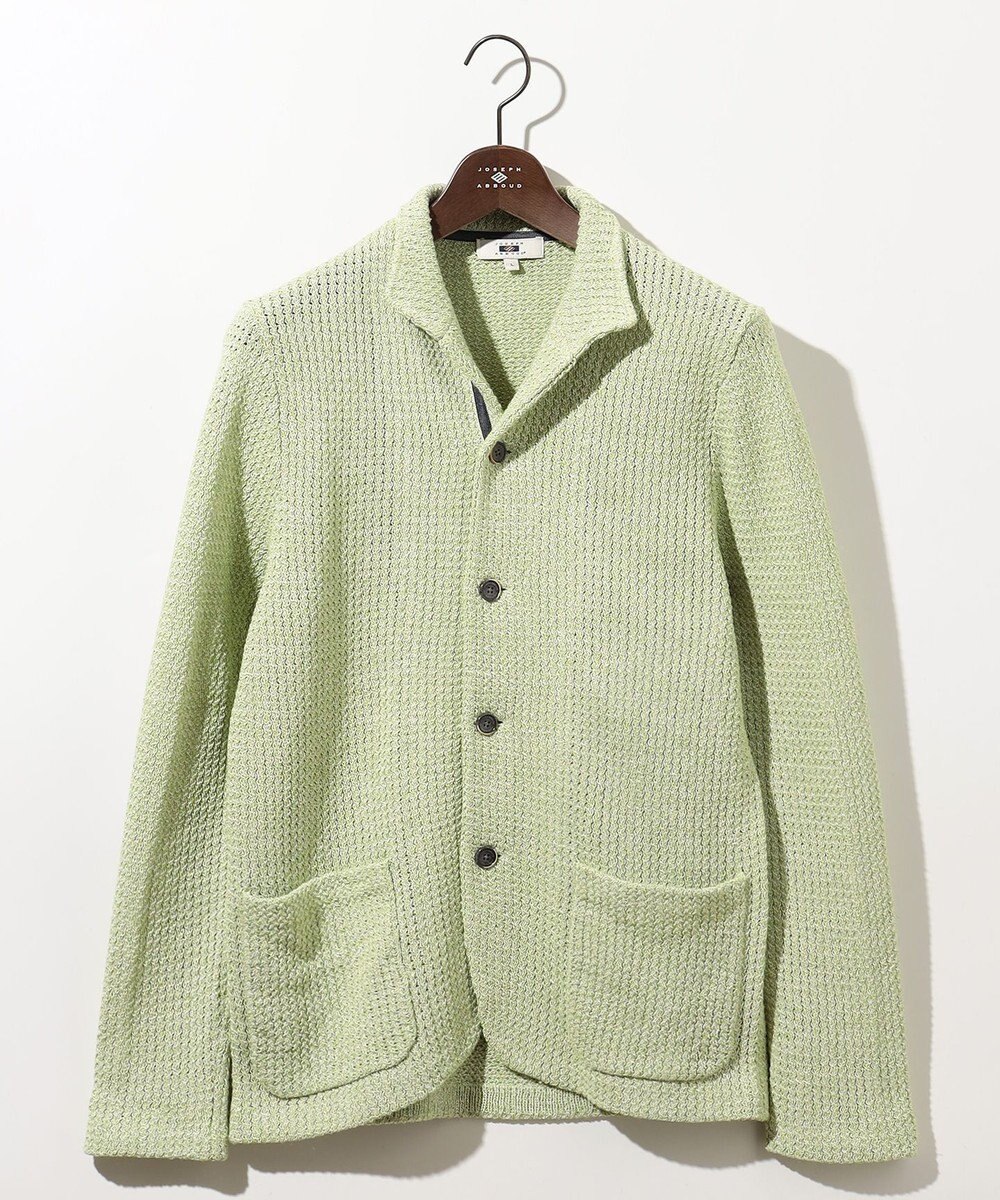 JOSEPH ABBOUD 【和紙使用エコ素材/日本素材/軽量/通気性/速乾性】和紙ムリネ ニット ジャケット 