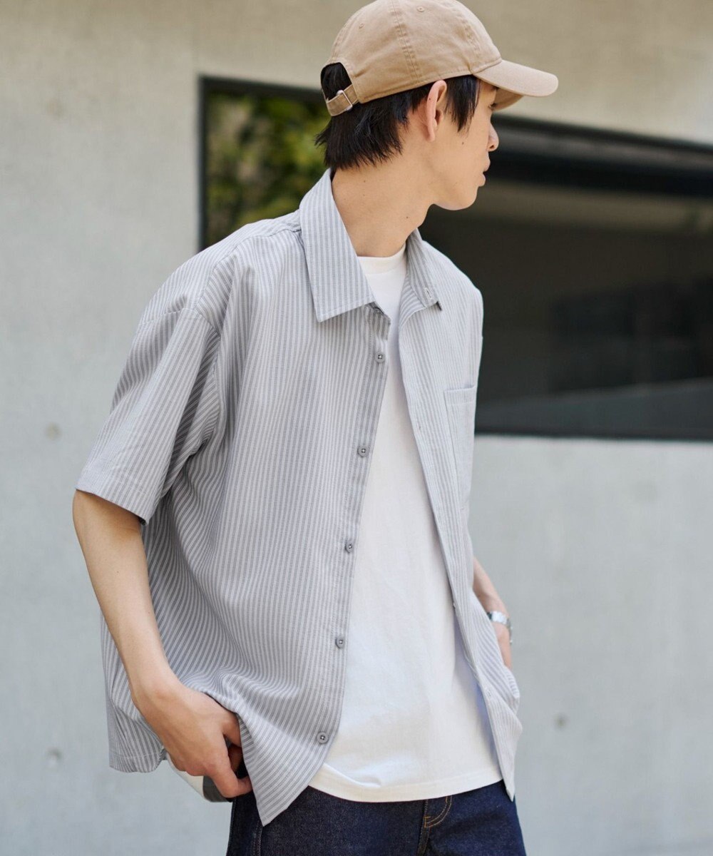 WEGO クロップドSSサッカーストライプシャツ 