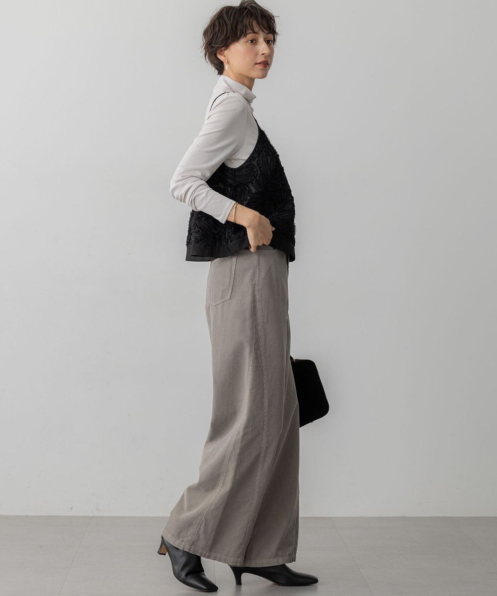 23区 S 【滝沢眞規子さん着用/洗える】コットン コーデュロイ ワイド パンツ 