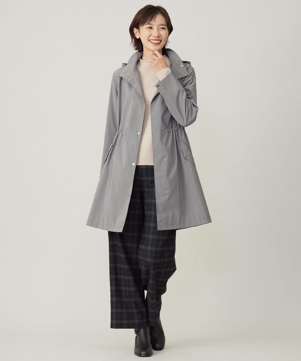 J.PRESS LADIES 【洗える】チェルビックチェック セミワイド パンツ 