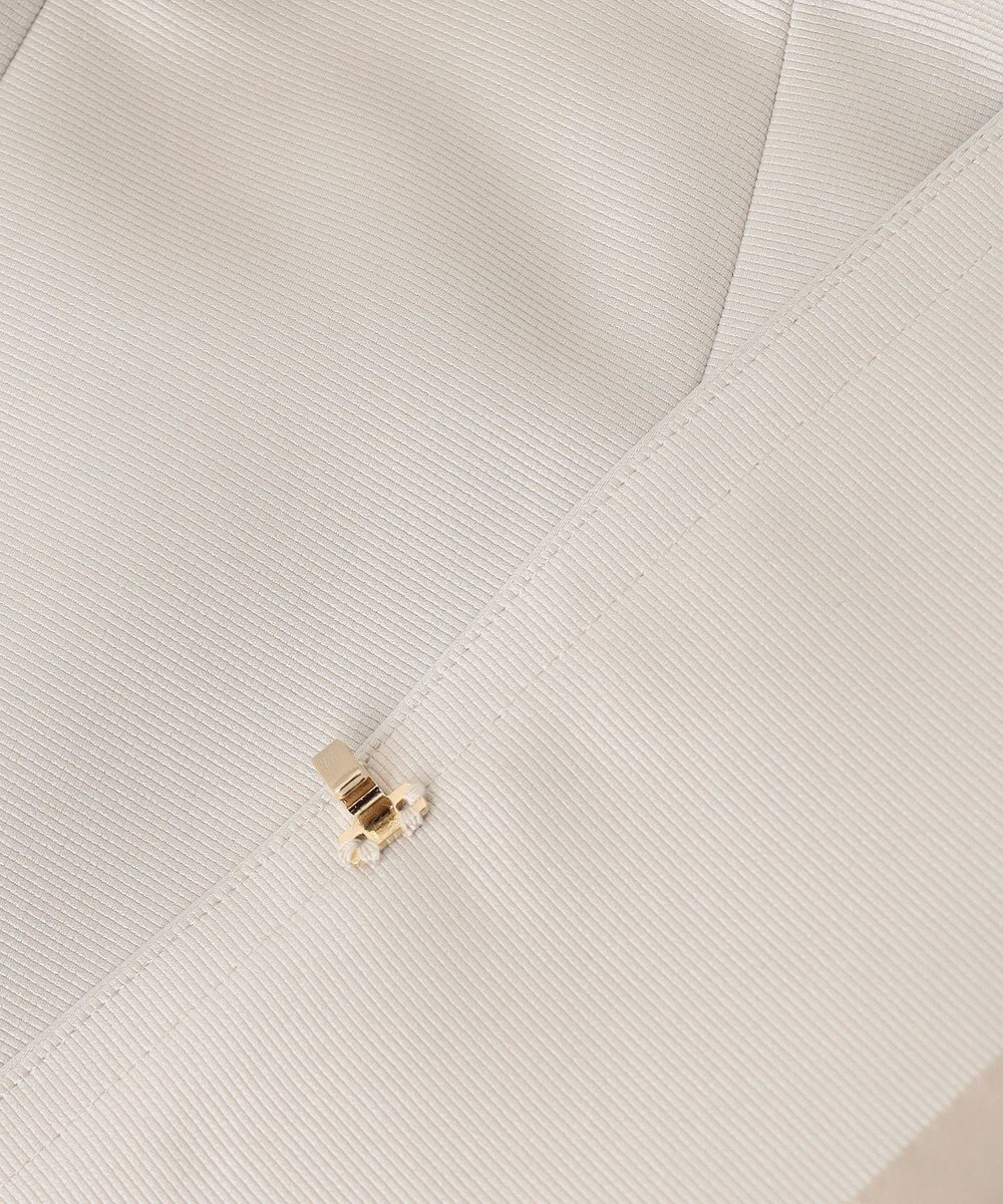 自由区 L 【洗える】グログランノーカラー ジャケット 