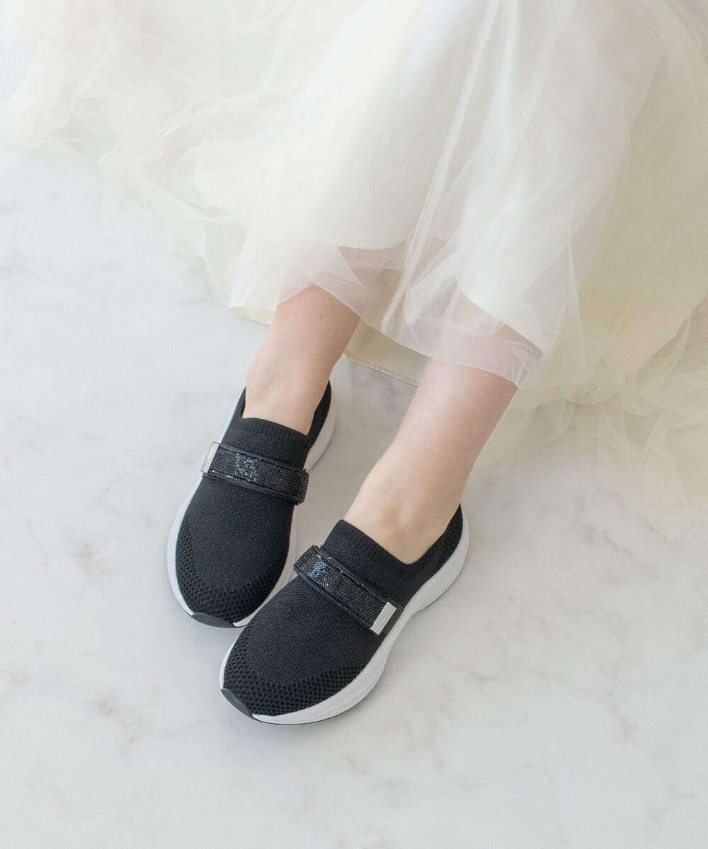 Bridget Birkin 【Bridget Birkin】ベルトストーンニットスニーカー 