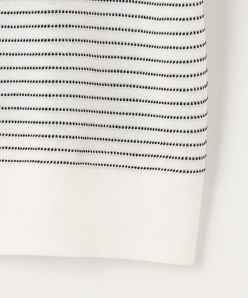 J.PRESS LADIES L 【洗える・抗菌防臭】コットンアセテート ボーダー ドルマン ニット 