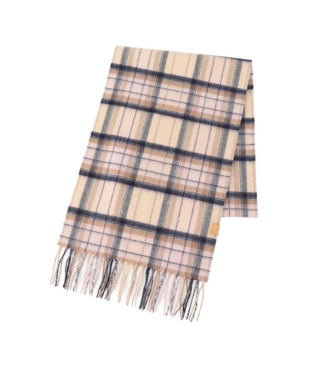 MOONBAT WEB限定【洗える】ミエル (miel) カシミヤ100％ チェックマフラー 