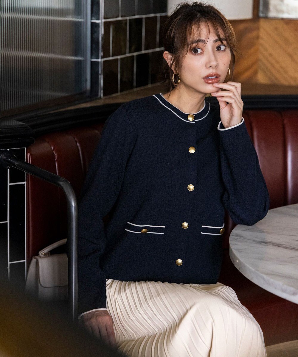 ANY SIS L CICA加工 ニット ジャケット 