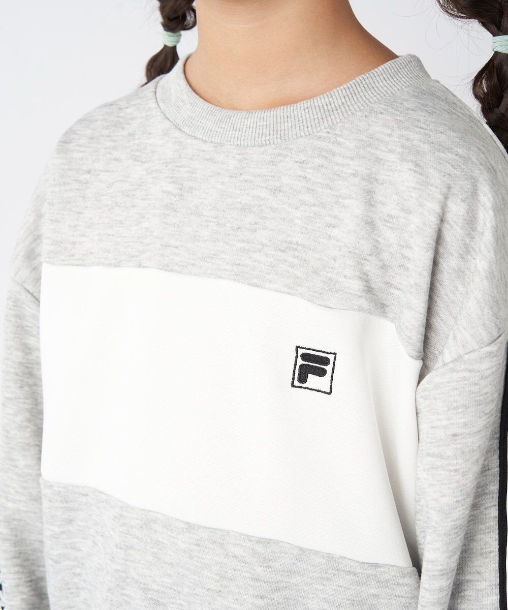 OP／FILA 【FILA】モノクロカラークルーネックスウェット/キッズ 