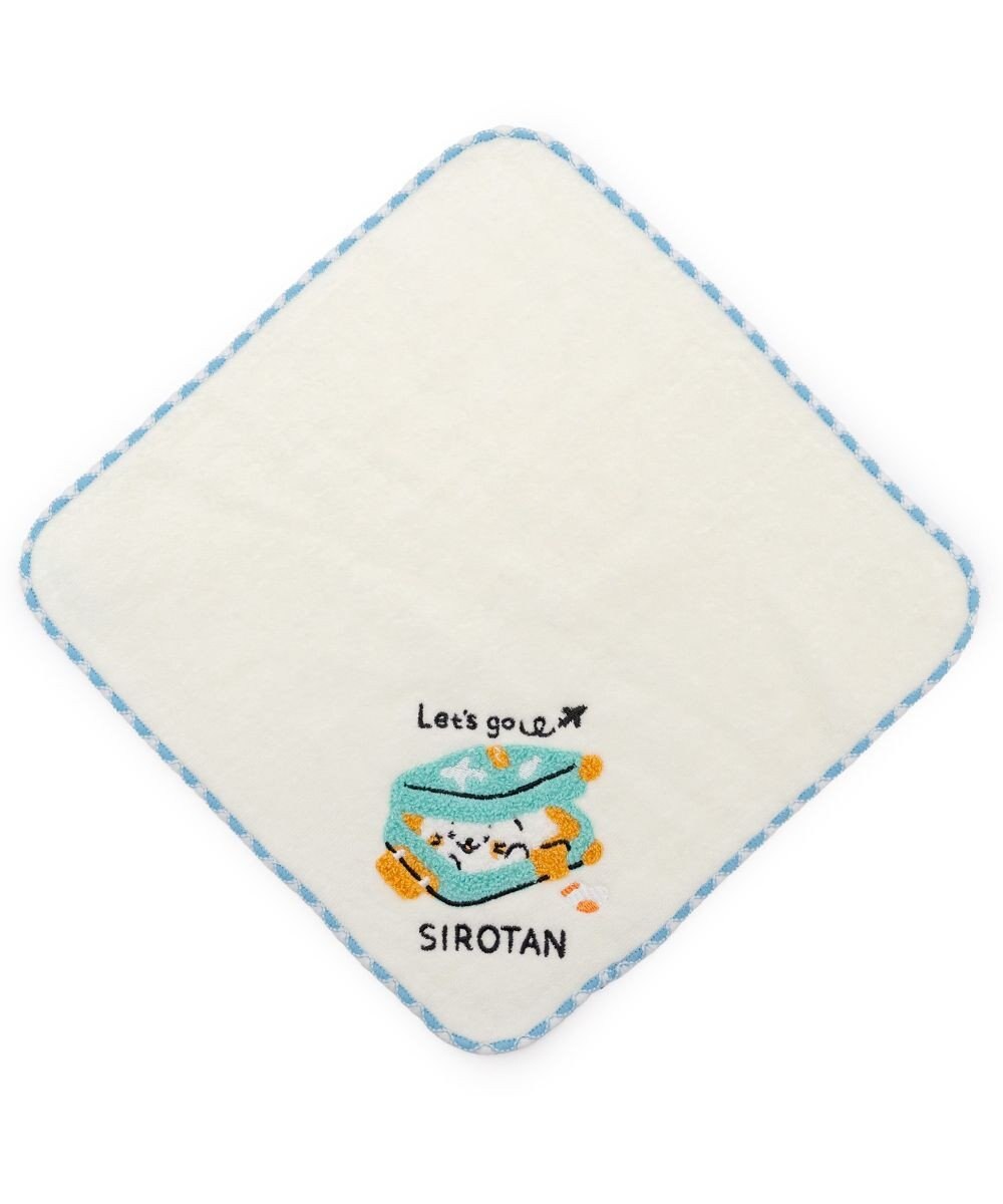 Mother garden しろたん ミニタオル 《スーツケ柄　白》 