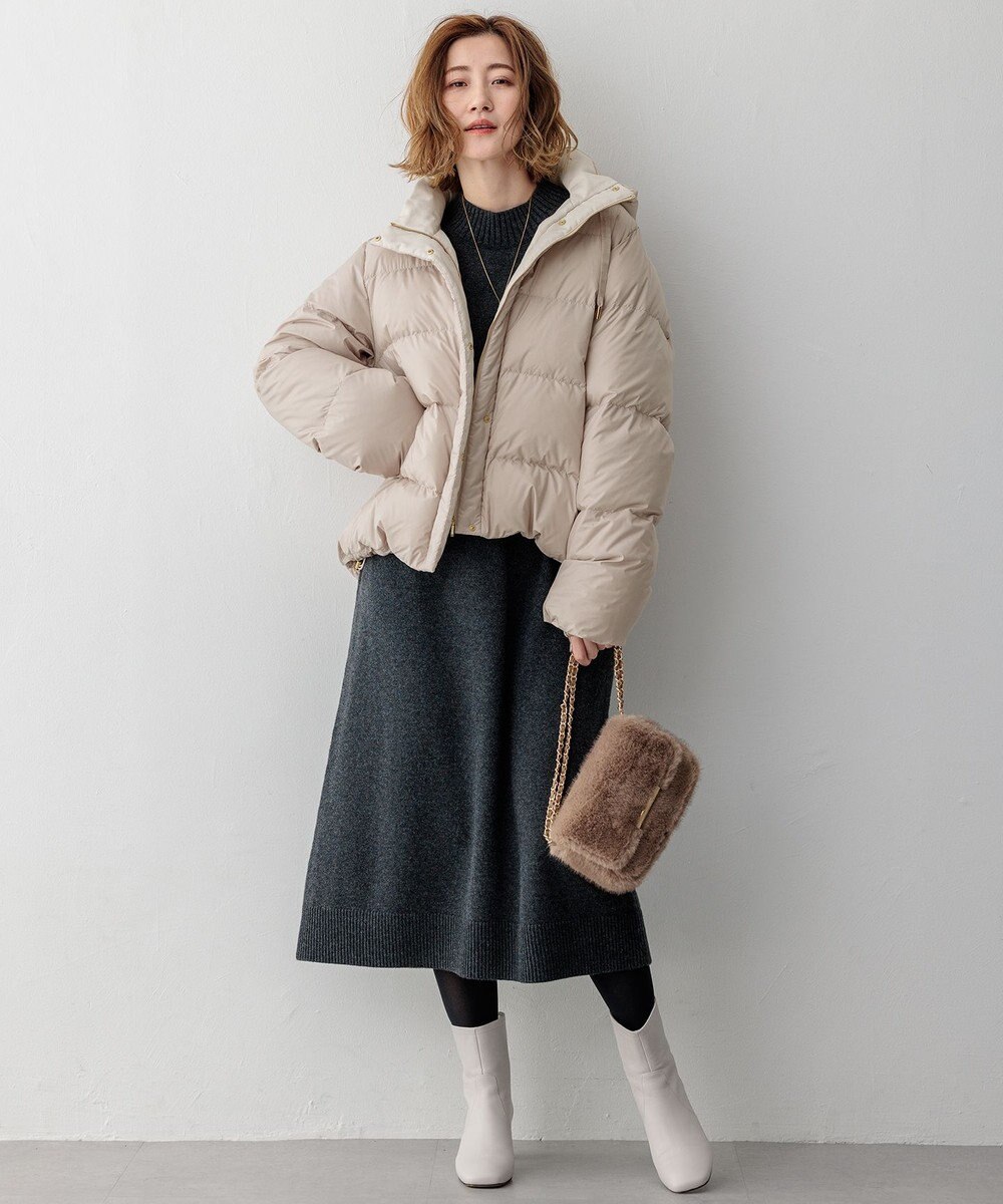 23区 S 【洗える】カシミヤブレンド ニットワンピース 