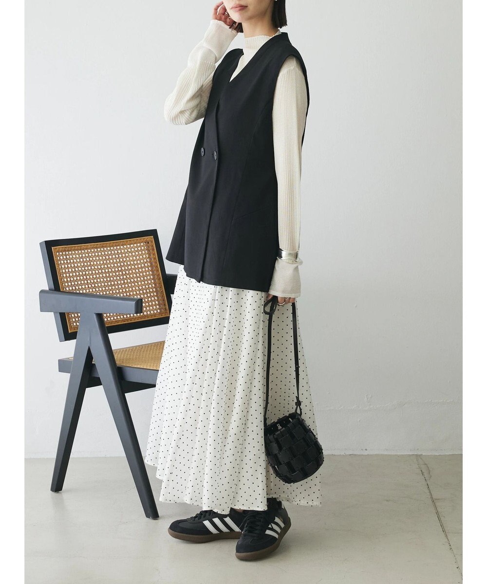 Green Parks AnriettMusee ドットフレアーロングスカート 