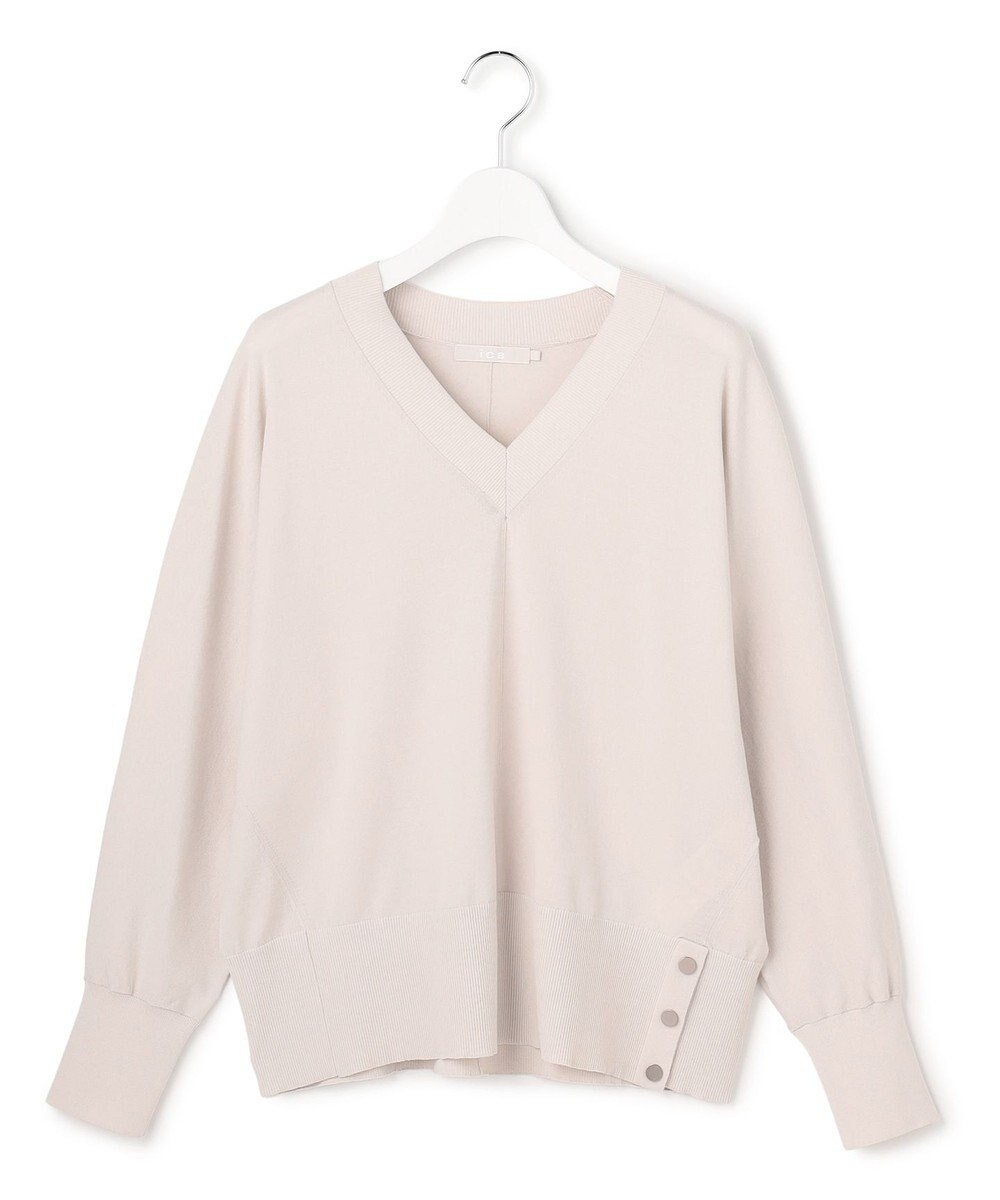 ICB クリアレーヨンストレッチ Vネックニット 