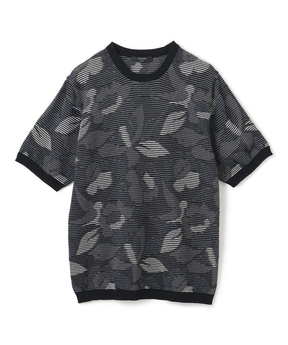 JOSEPH HOMME メキシカンブラインドジャガード　クルーネック半袖ニット 