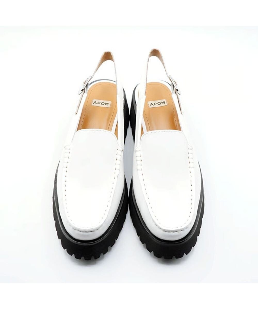 APOM プラットフォームスリングバックモカシン40 