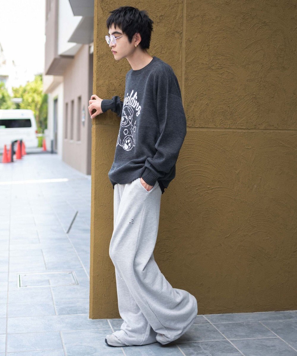 WEGO 【ユニセックス着用ITEM/SMLサイズ展開】ジャガードグラフィックプルオーバー 