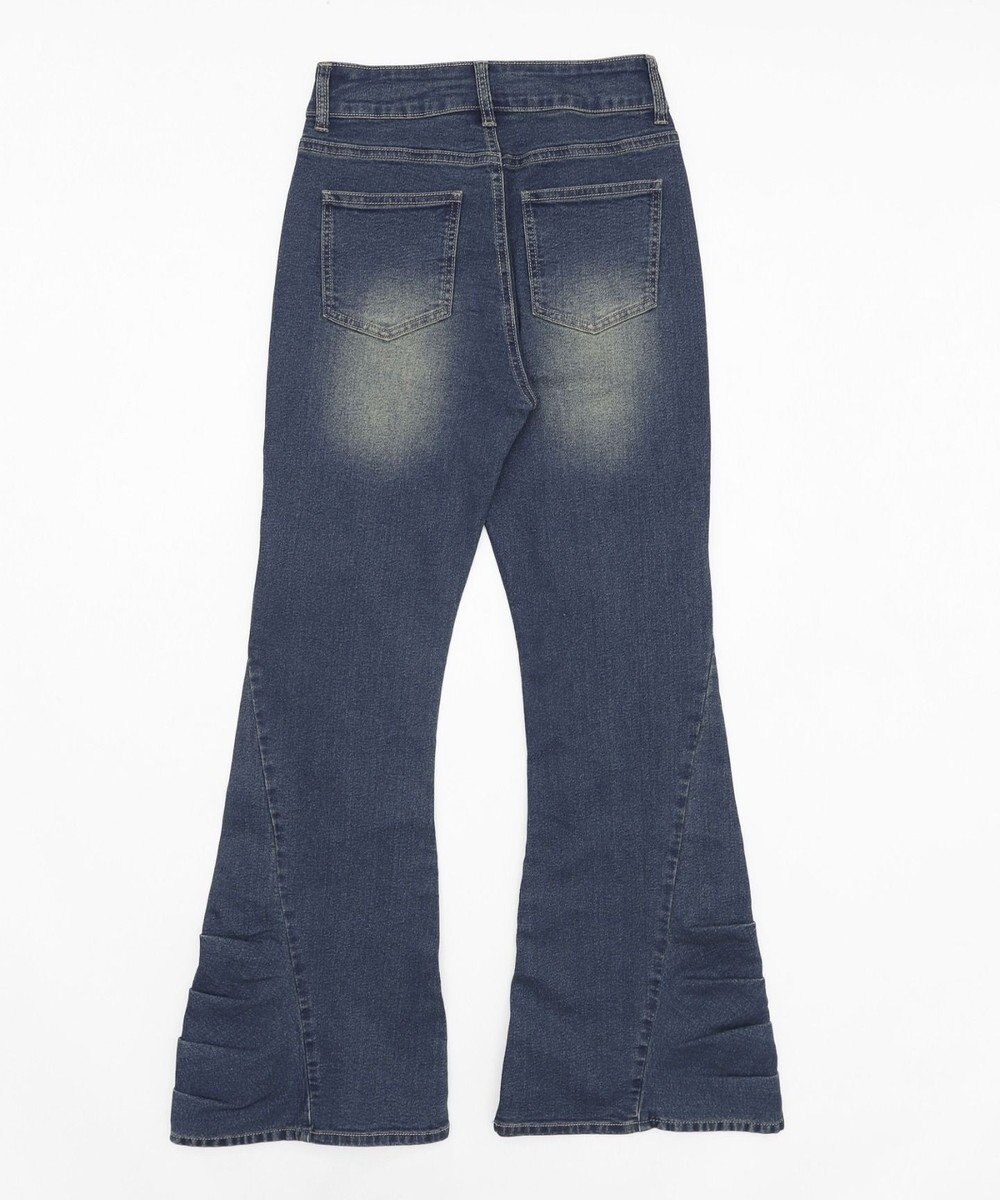 WEGO ギャザーデニムフレアパンツ 