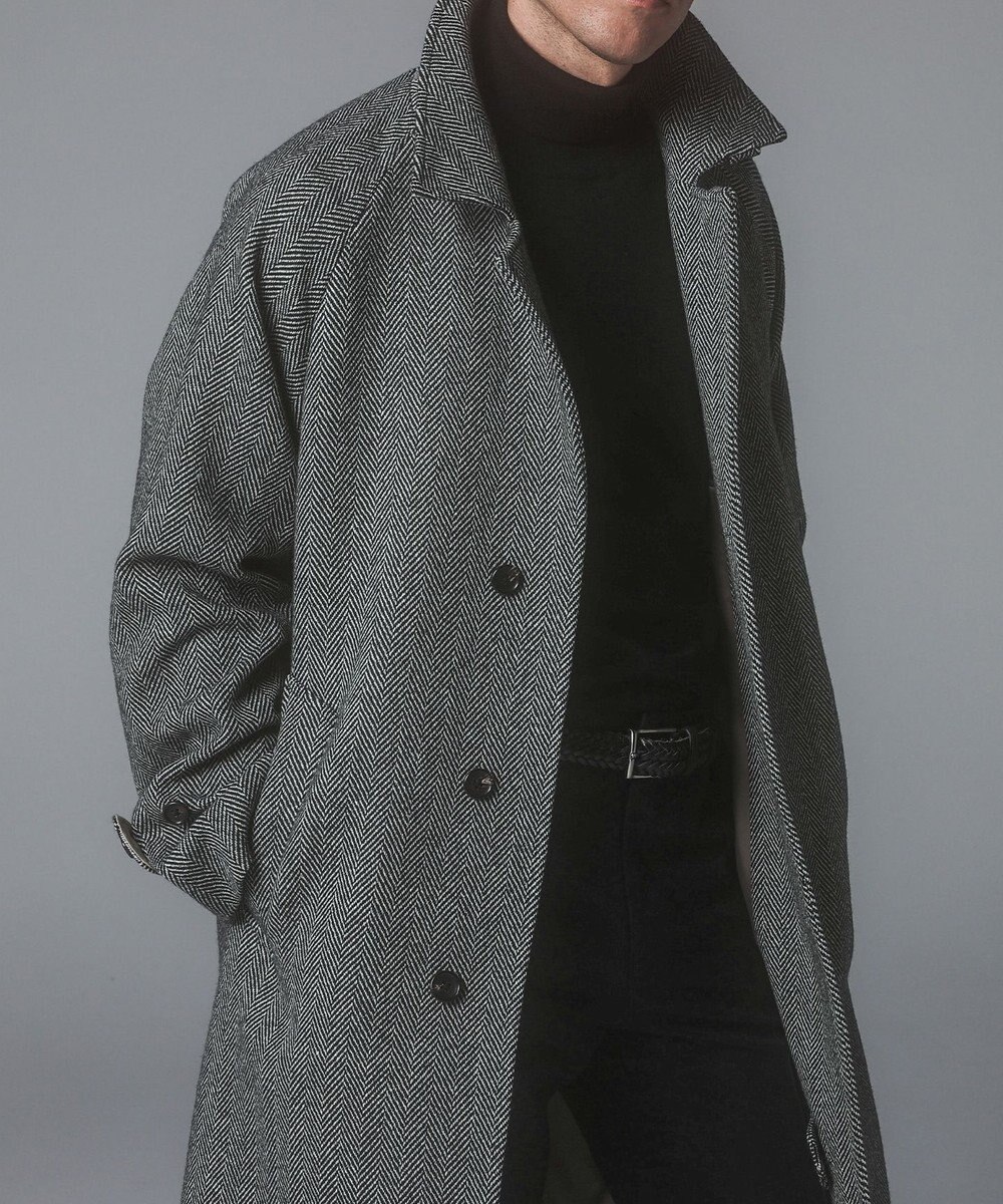GOTAIRIKU 【山栄毛織】カントリーツイード ステンカラーコート 