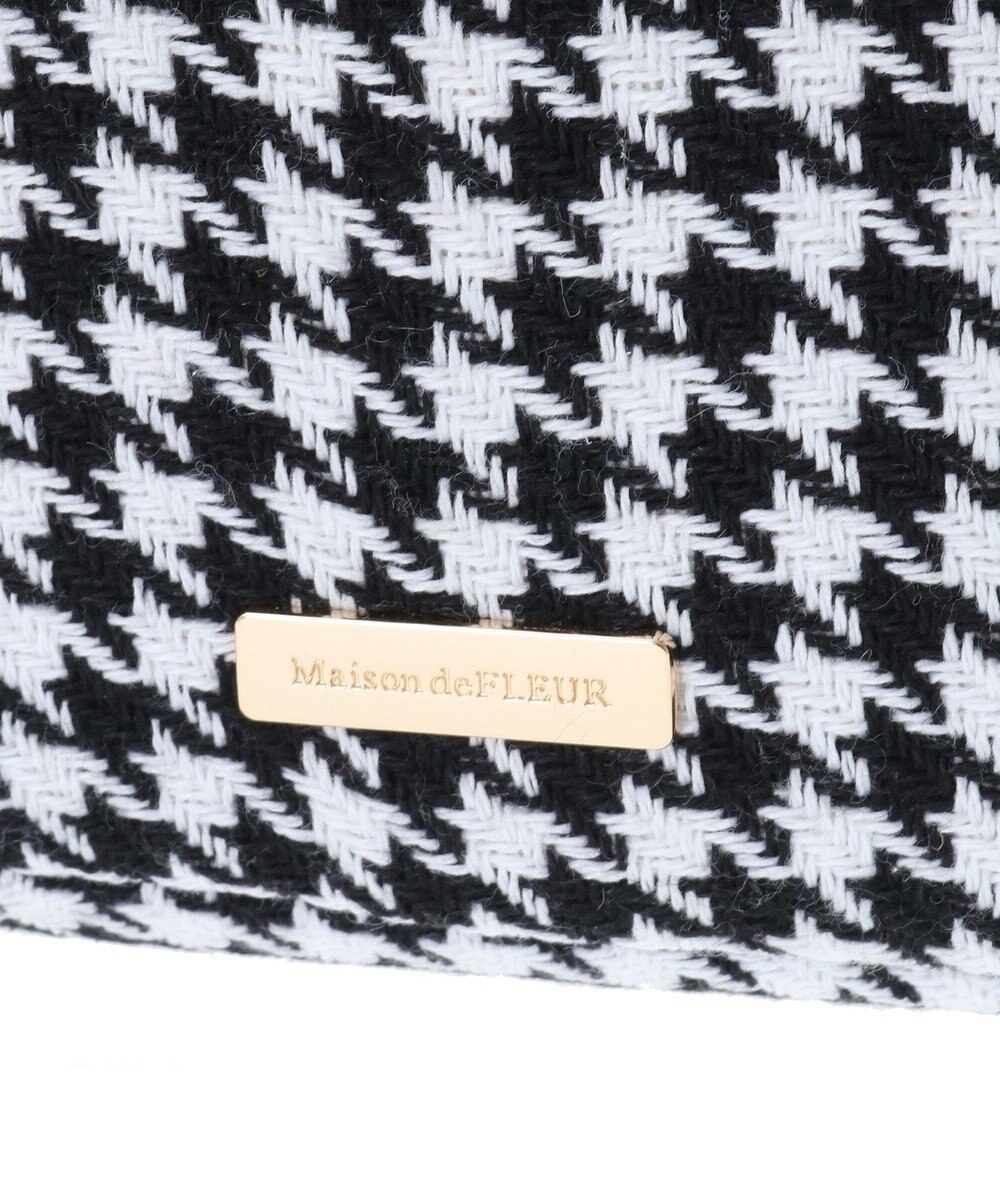 Maison de FLEUR 2Way千鳥柄フリルトートSバッグ 