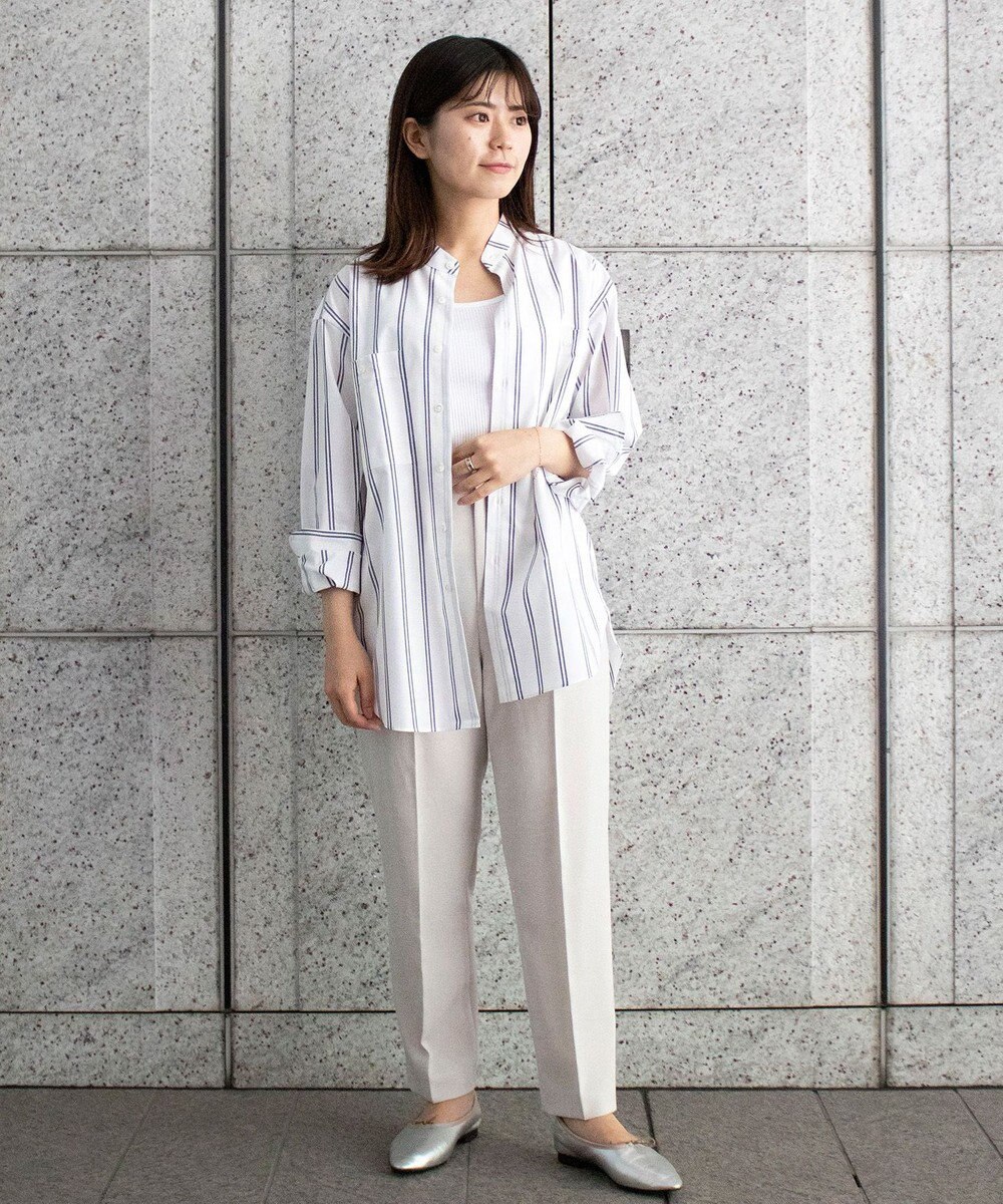 KASHIYAMA GIZA 100/2 バンドカラーシャツ 