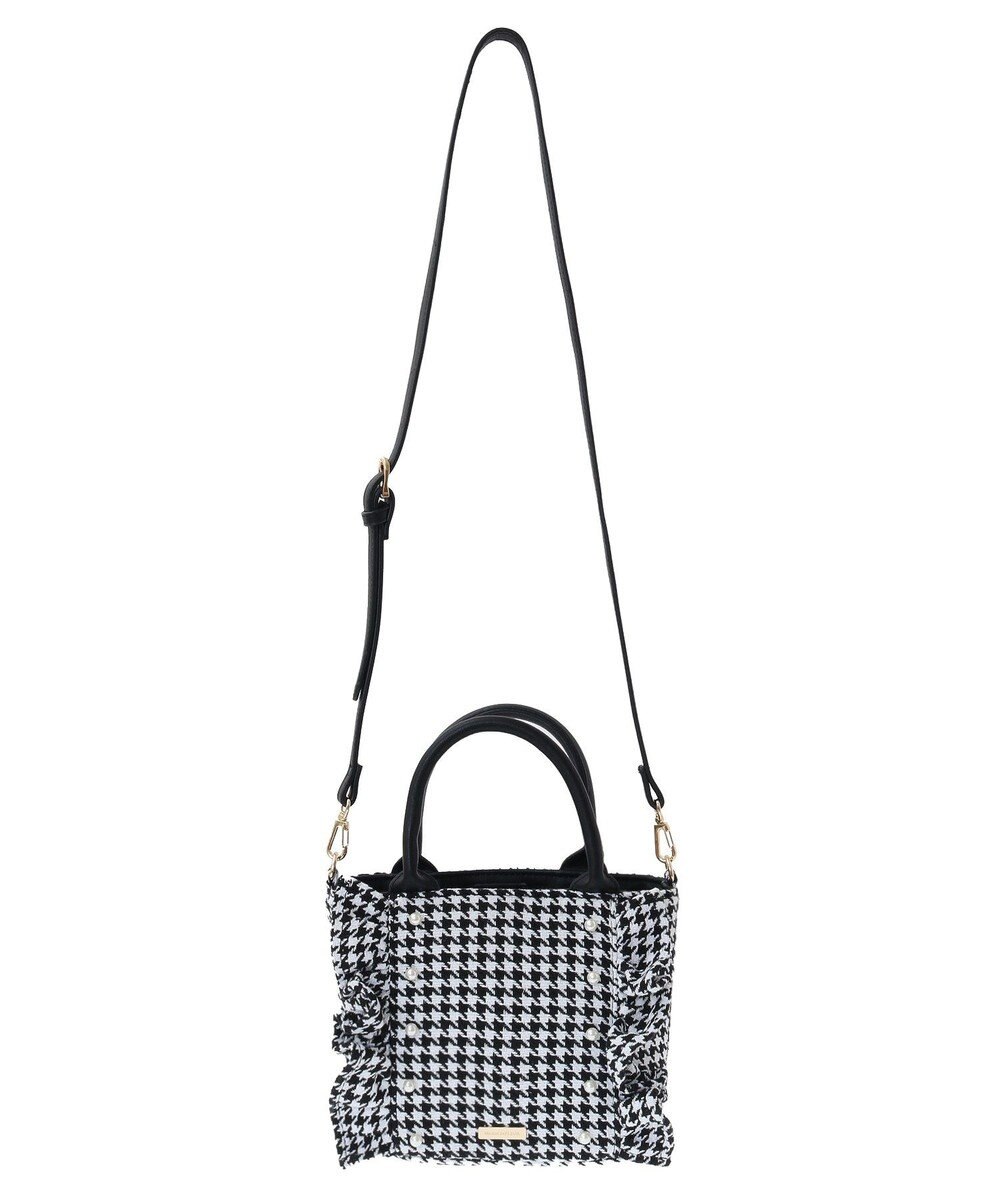 Maison de FLEUR 2Way千鳥柄フリルトートSバッグ 