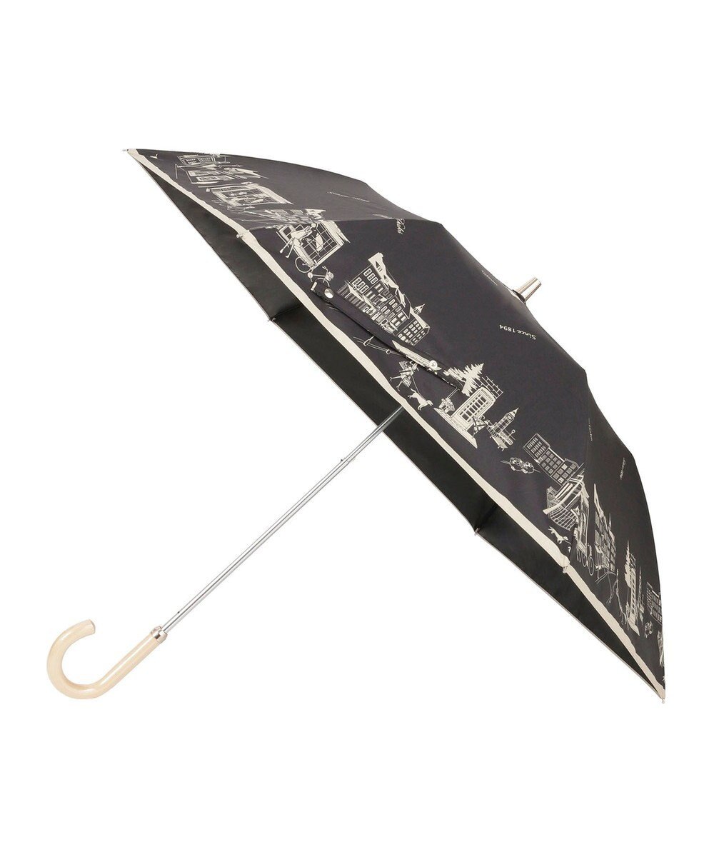 MOONBAT DAKS(ダックス) 晴雨兼用日傘 折りたたみ傘 街並み フワクール生地使用 