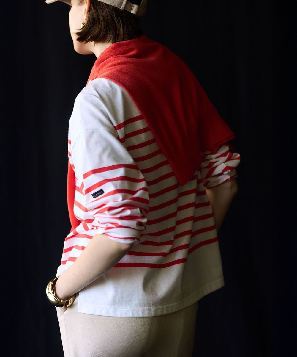 23区 L 【洗える】Armor-lux パネルボーダー 長袖Tシャツ 