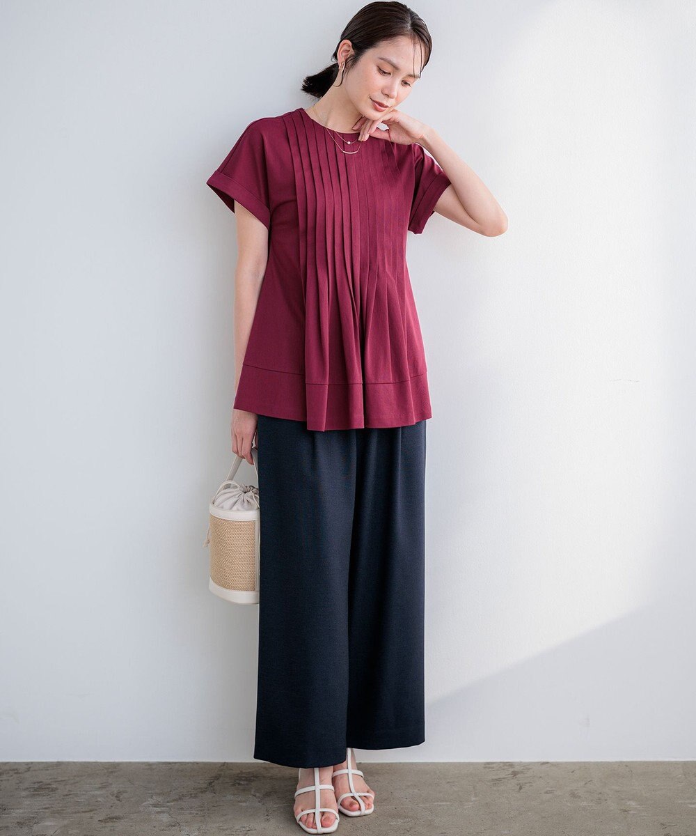 組曲 L 【先行予約】ライトリネンライクイージーワイド パンツ 