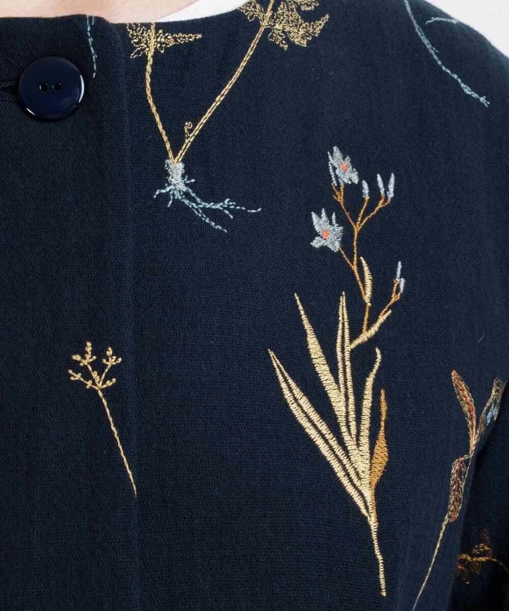 muuc ボタニカル刺繍のジャケット 