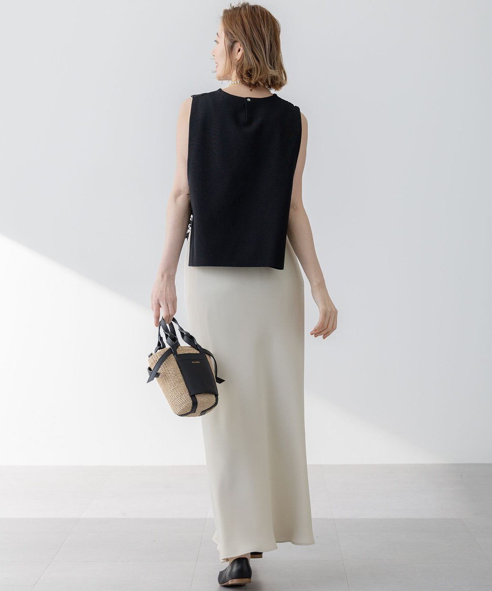 23区 【吸水速乾/防シワ】ジョーゼットサテン ナロー スカート 