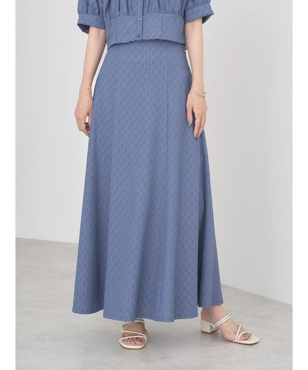 earth music&ecology ジャガードフレアスカート 