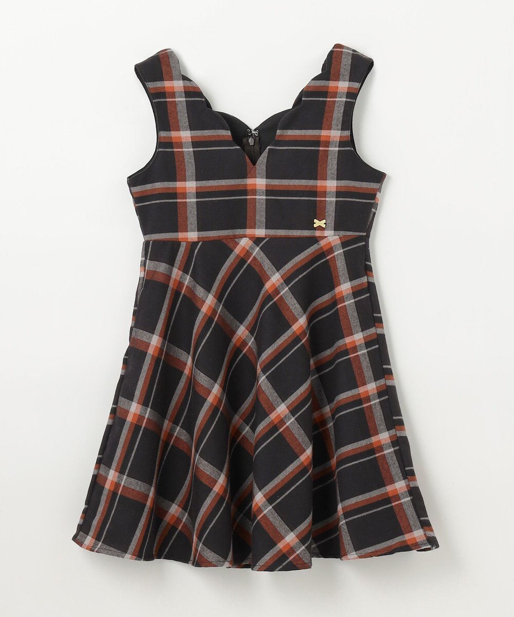 ANY KIDS チェック柄 ジャンパースカート 