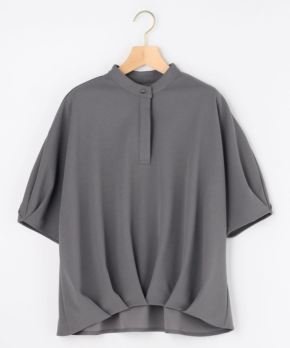 組曲 【接触冷感・WEB限定】ジョーゼットジャージードルマンスリーブ ブラウス 