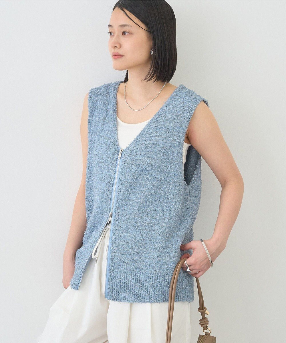 AMERICAN HOLIC ダブルZIPシャギーニットベスト 