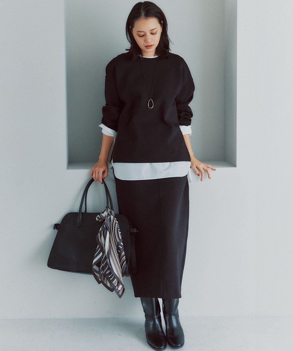 23区 S 【洗える】コットンエアーダンボール Iライン スカート 