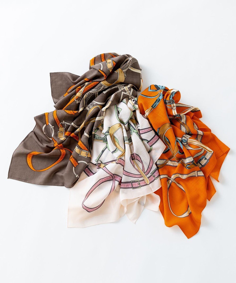 23区 【WEB&一部店舗限定】ウールカシミヤ デザイン ストール 