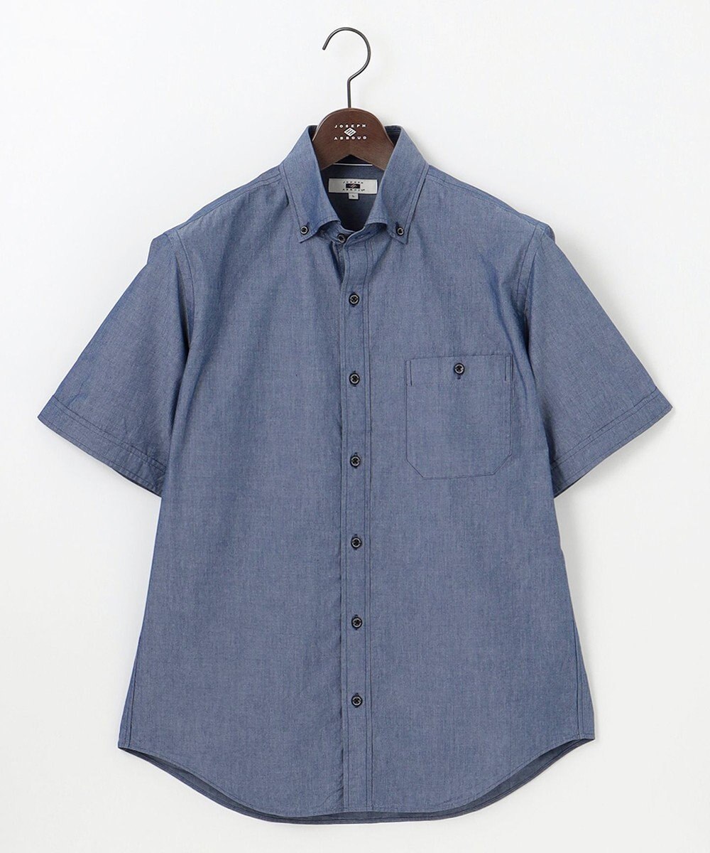 JOSEPH ABBOUD クールビズ【新作・環境配慮型素材】サスティナブルファブリック ビオグレースシャンブレー シャツ 