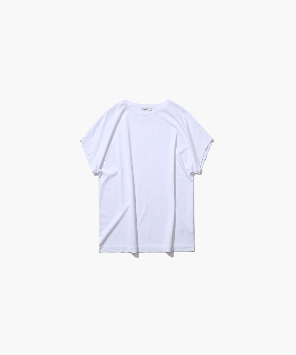 ATON SUVIN 60/2 | キャップスリーブTシャツ WHITE