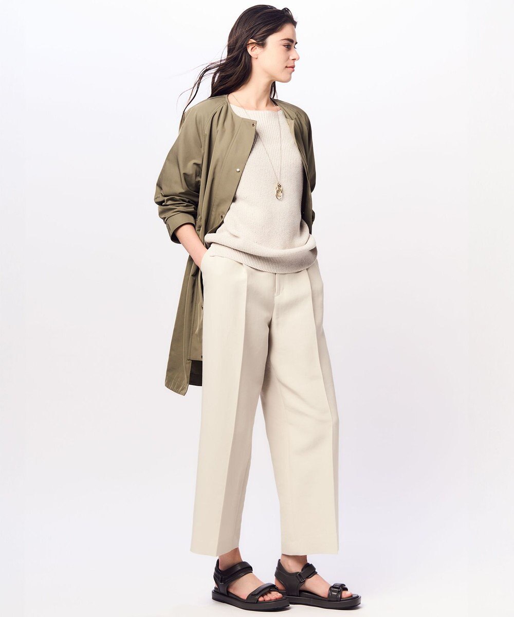 23区 【Oggi4月号掲載/洗える】ハイカウントライトクロス クロップド パンツ 